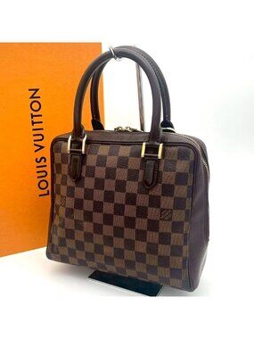 Louis Vuitton Damier Ebene Handbag Brera Brown